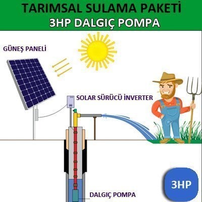 3HP DALGIÇ POMPA – TARIMSAL SULAMA SİSTEMİ