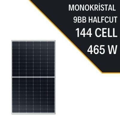 465W 9BB HALF CUT MONOKRISTAL GÜNEŞ PANELİ