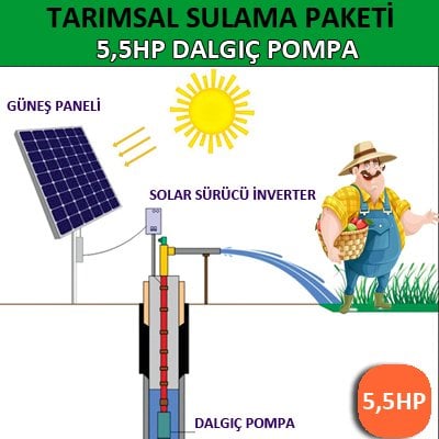 5,5HP DALGIÇ POMPA – TARIMSAL SULAMA SİSTEMİ